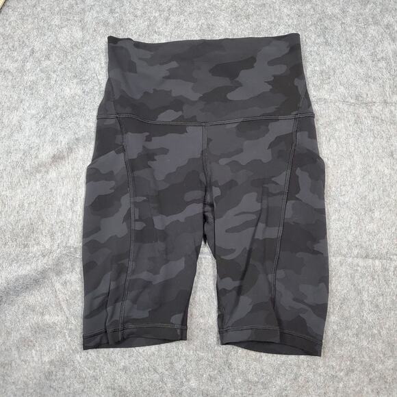 Lululemon Shorts Womens 4 Align High Rise Pockets 8" Heritage 365 Camo Deep Coal - Picture 1 of 7